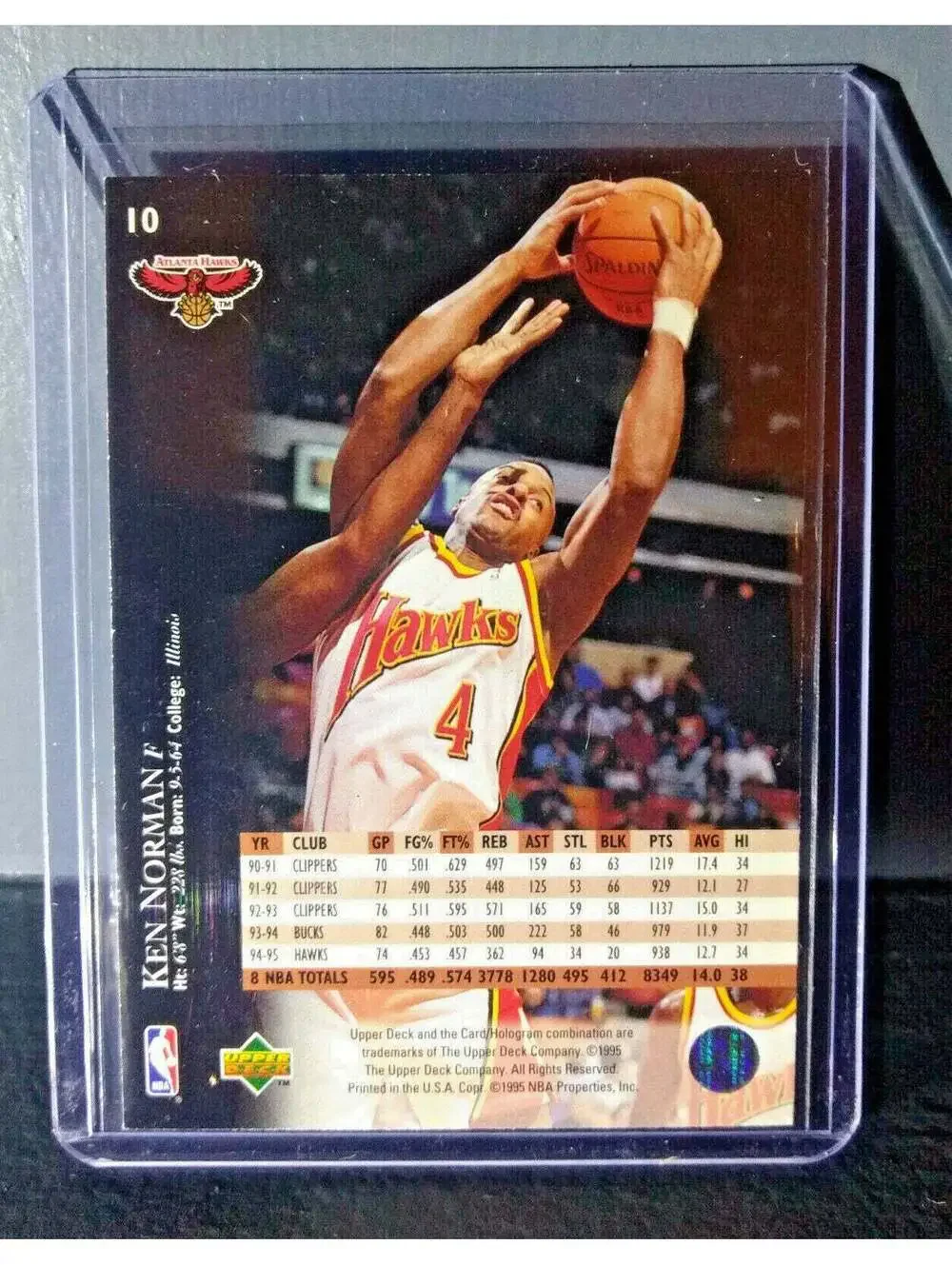 1995-96 Upper Deck Ken Norman #10 Basketball Card